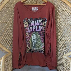 Torrid Janis Joplin Classic Fit Cotton Long Sleeve Tee